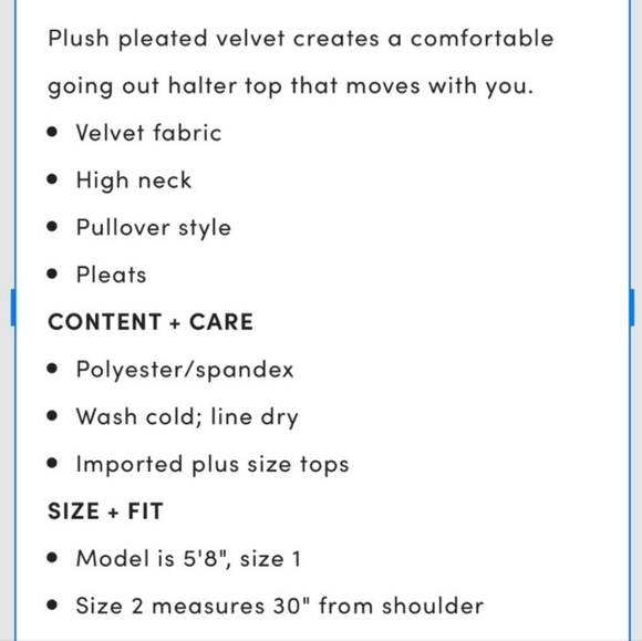 NWT TORRID Red Velvet Pleated High Neck Flowy Halter Top Sz. 5X / 28 - Picture 14 of 14